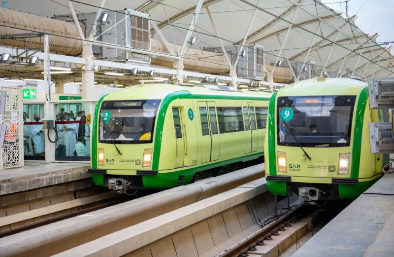 Metro trains at a modern urban station – operations and maintenance consultancy by BenTec Rail Consultants, GCC region.